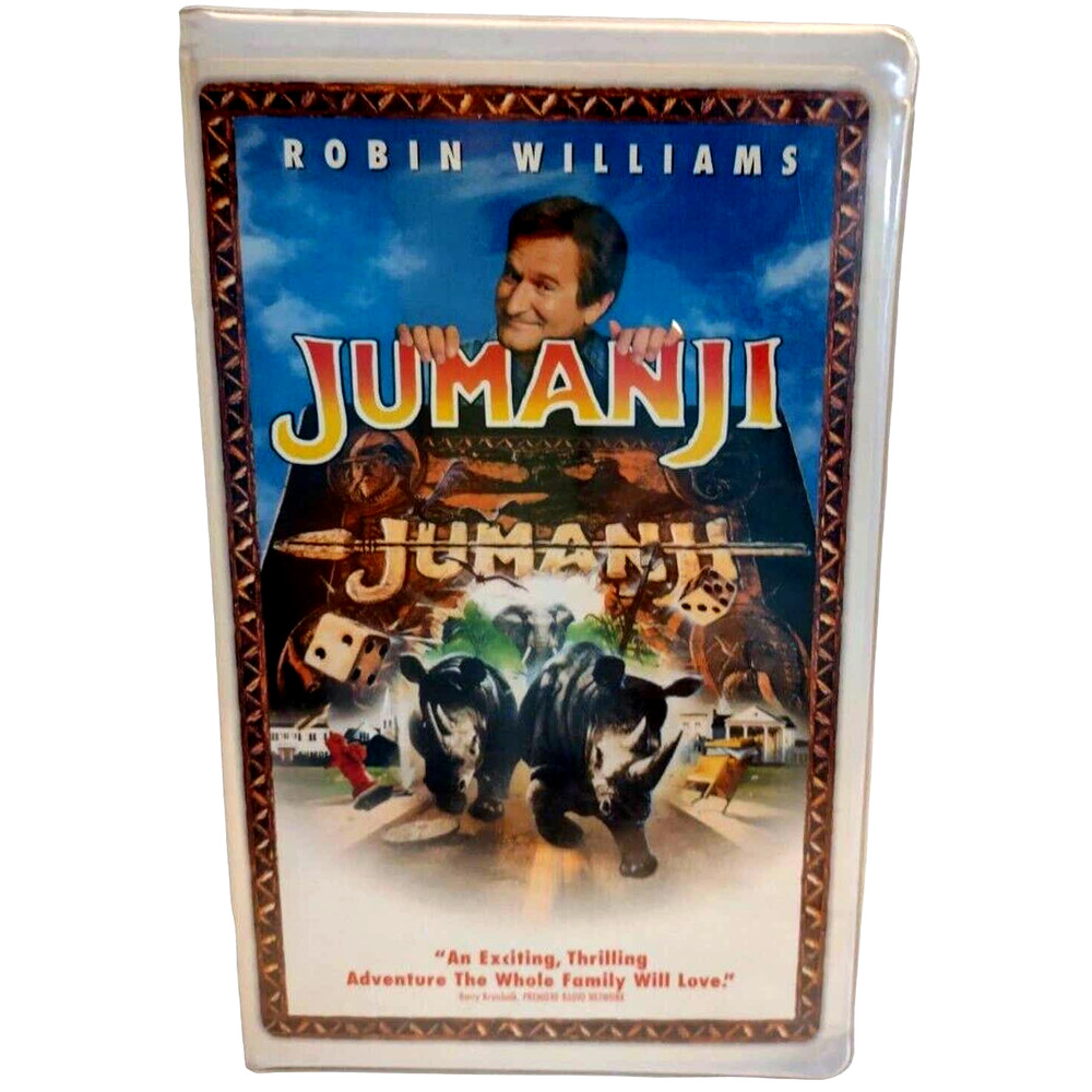 Vntg Jumanji Vhs 1996 Movie Robin Williams Comedy Collectible Entertainment